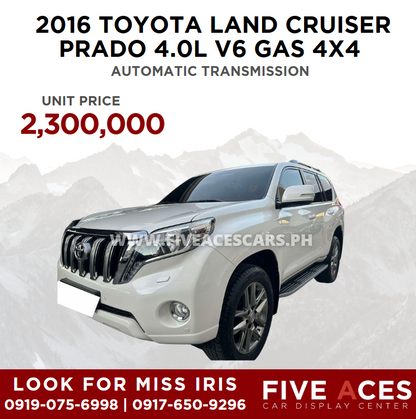 2016 TOYOTA LAND CRUISER PRADO 4.0L V6 GAS 4X4 AUTOMATIC TRANSMISSION TOYOTA