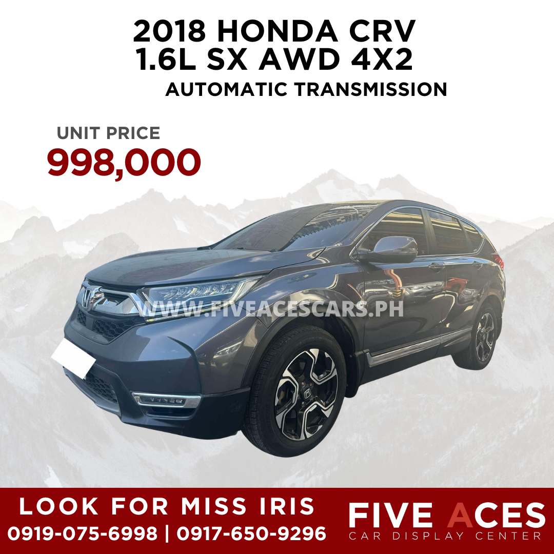 2018 HONDA CRV 1.6L SX AWD 4X2 AUTOMATIC TRANSMISSION Five Aces Car Display Center