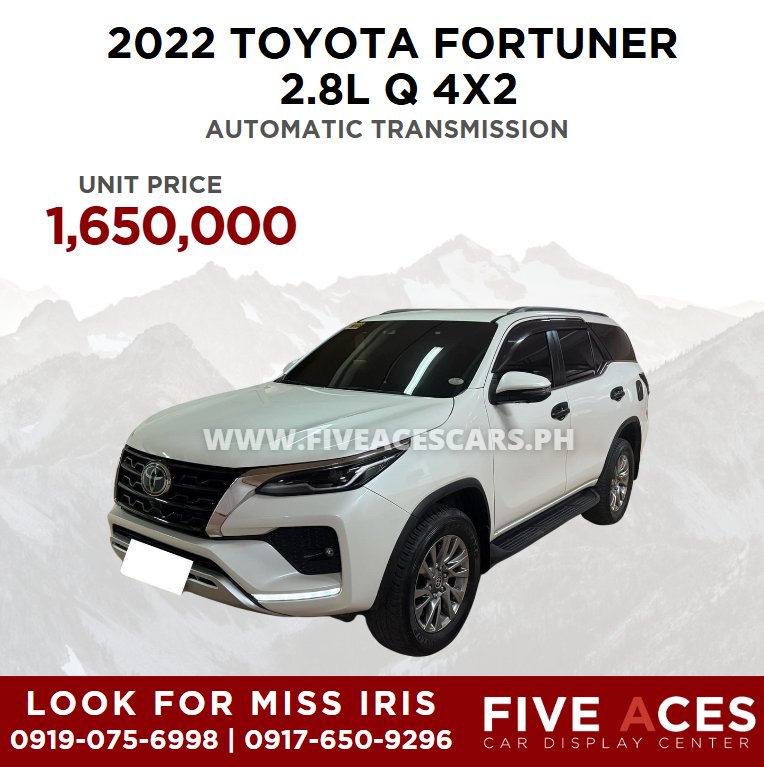 2022 TOYOTA FORTUNER 2.8L Q 4X2 AUTOMATIC TRANSMISSION TOYOTA