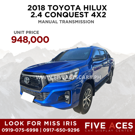 2018 TOYOTA HILUX CONQUEST 2.4L G 4X2 MANUAL TRANSMISSION TOYOTA