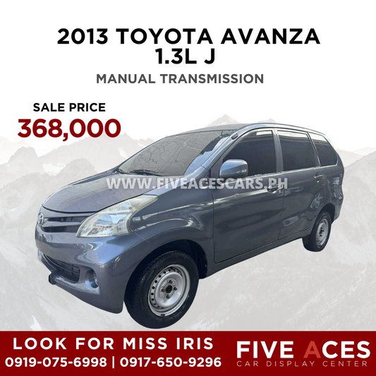 2013 TOYOTA AVANZA 1.3L J MANUAL TRANSMISSION Five Aces Car Display Center