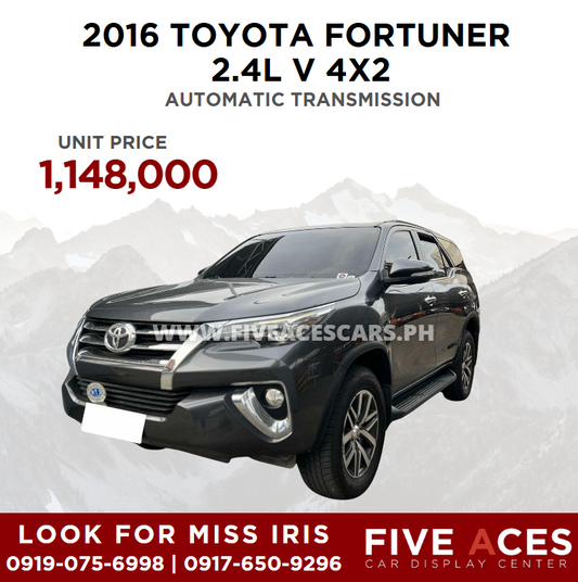 2016 TOYOTA FORTUNER 2.4L V 4X2 AUTOMATIC TRANSMISSION TOYOTA