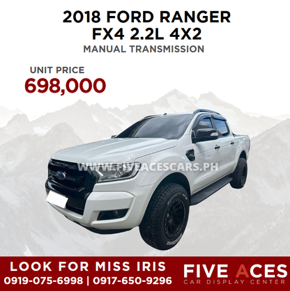 2018 FORD RANGER FX4 2.2L 4X2 MANUAL TRANSMISSION FORD