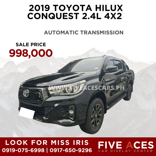 2019 TOYOTA HILUX CONQUEST 2.4L 4X2 AUTOMATIC TRANSMISSION Five Aces Car Display Center