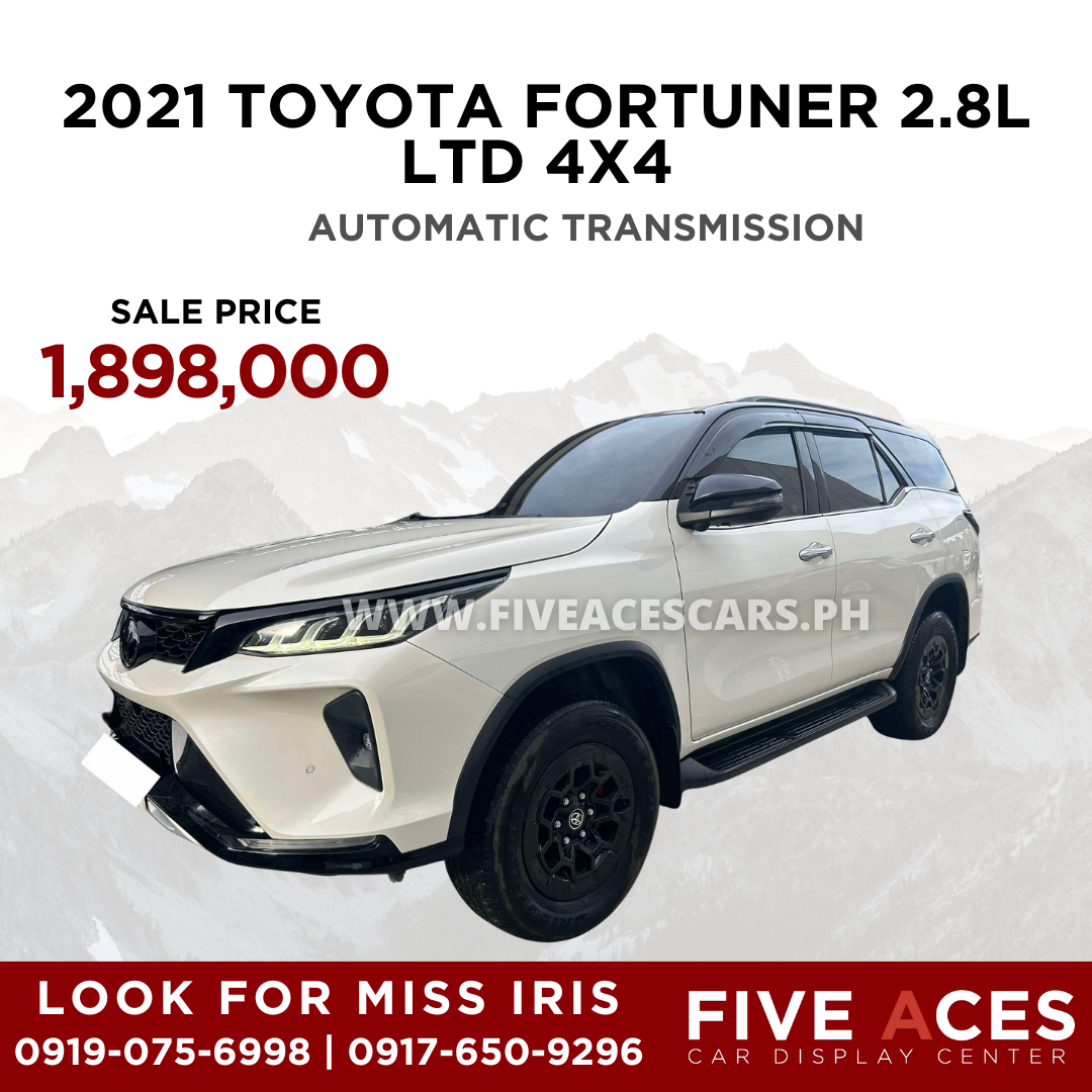 2021 TOYOTA FORTUNER 2.8L LTD 4X4 AUTOMATIC TRANSMISSION Five Aces Car Display Center