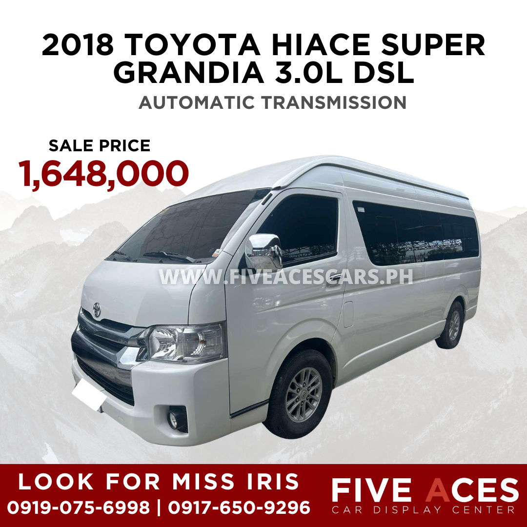 2018 TOYOTA HIACE SUPER GRANDIA 3.0L DSL AUTOMATIC TRANSMISSION Five Aces Car Display Center