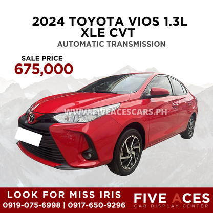 2024 TOYOTA VIOS 1.3L XLE CVT AUTOMATIC TRANSMISSION Five Aces Car Display Center