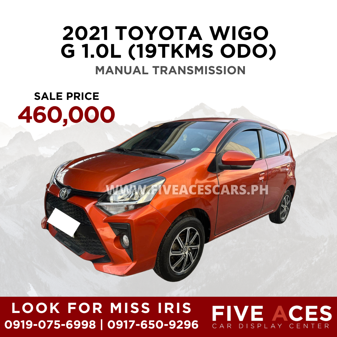 2021 TOYOTA WIGO G 1.0L MANUAL TRANSMISSION (19T KMS ONLY!) TOYOTA