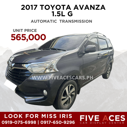 2017 TOYOTA AVANZA 1.5L G AUTOMATIC TRANSMISSION Five Aces Car Display Center