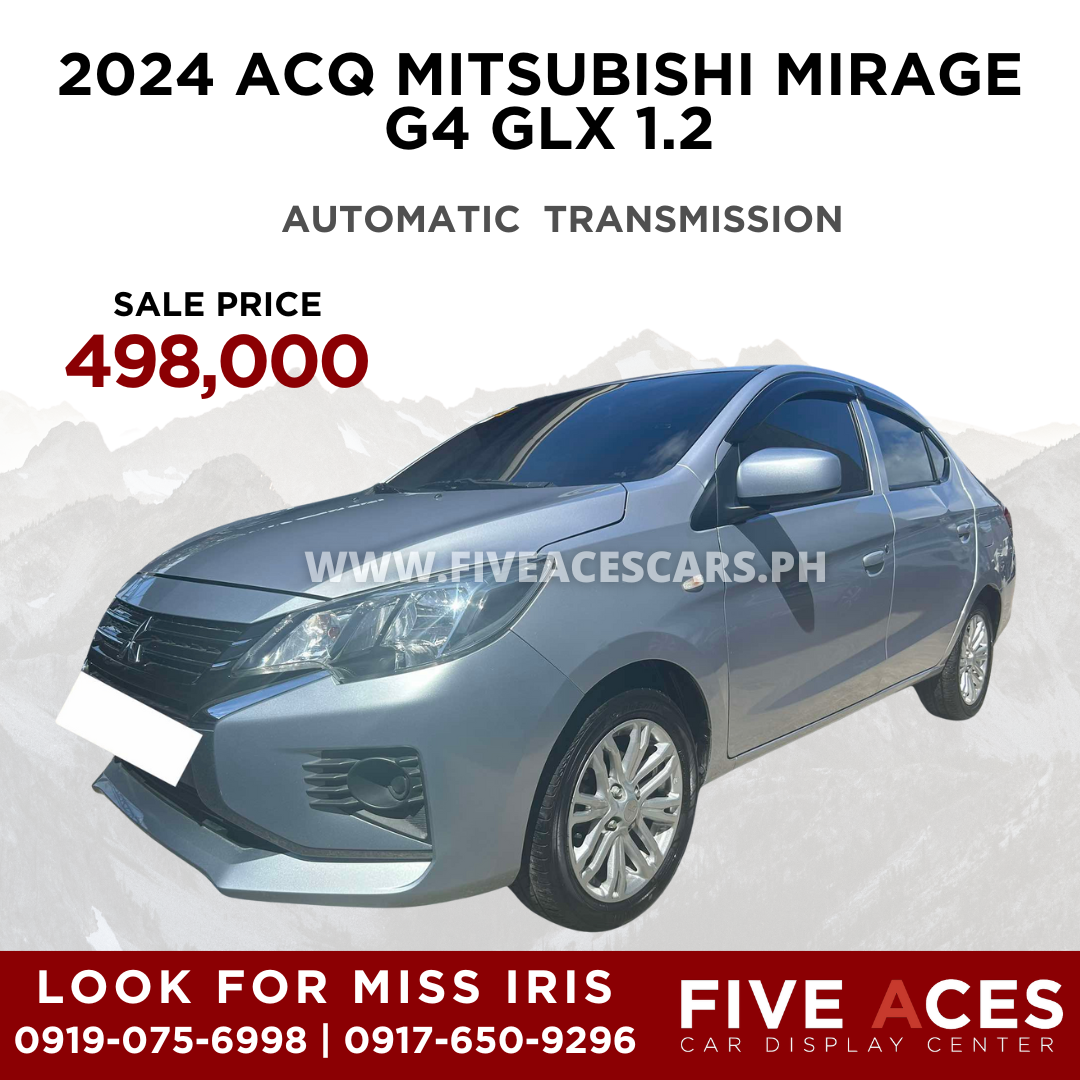 2024 ACQ MITSUBISHI MIRAGE G4 GLX 1.2L AUTOMATIC TRANSMISSION Five Aces Car Display Center