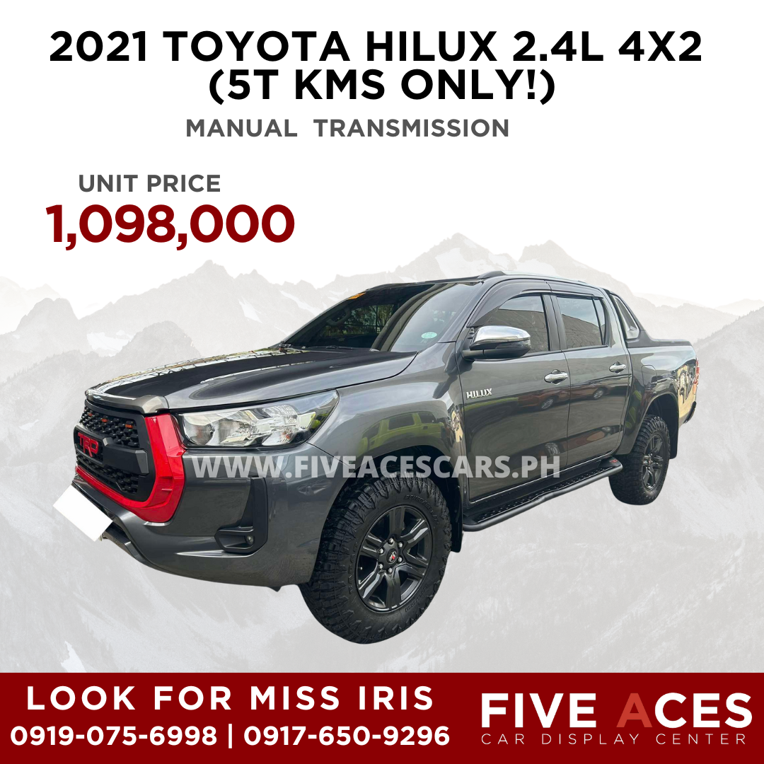 2021 TOYOTA HILUX 2.4L 4X2 MANUAL TRANSMISSION (5T KMS ONLY!) Five Aces Car Display Center