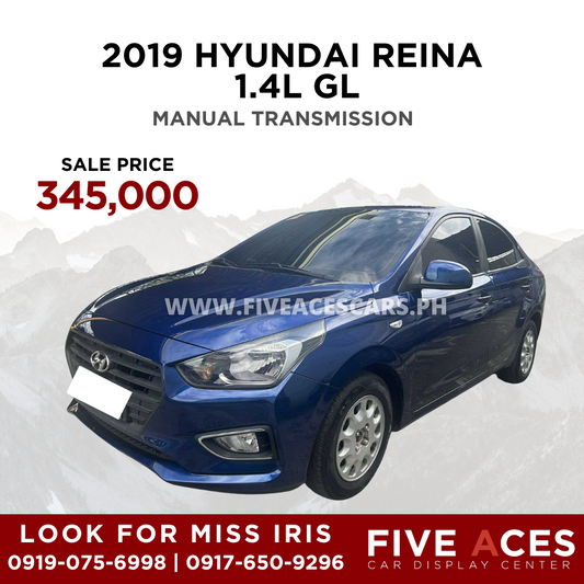 2019 HYUNDAI REINA 1.4L GL MANUAL TRANSMISSION (29T KMS ONLY!) HYUNDAI