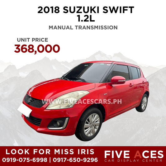 2018 SUZUKI SWIFT 1.2L MANUAL TRANSMISSION Five Aces Car Display Center