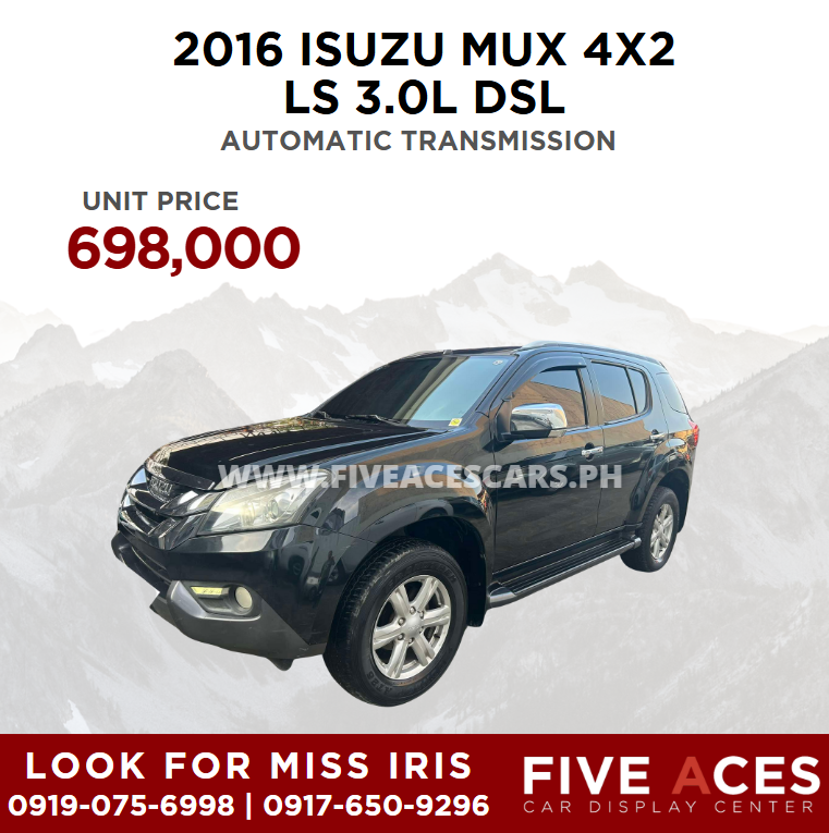 2016 ISUZU MUX 4X2 LS 3.0L DSL AUTOMATIC TRANSMISSION ISUZU