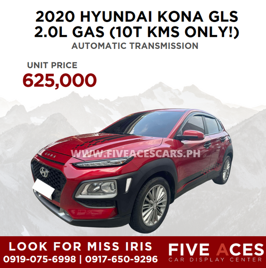 2020 HYUNDAI KONA GLS 2.0L GAS AUTOMATIC TRANSMISSION (10T KMS ONLY!) HYUNDAI