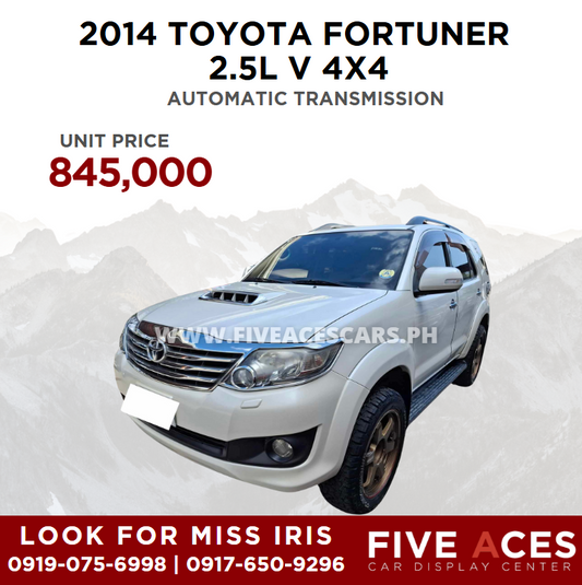 2014 TOYOTA FORTUNER 2.5L V 4X4 AUTOMATIC TRANSMISSION TOYOTA