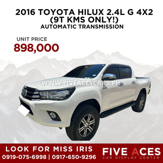 2016 TOYOTA HILUX 2.4L G 4X2 AUTOMATIC TRANSMISSION (9T KMS ONLY!) TOYOTA