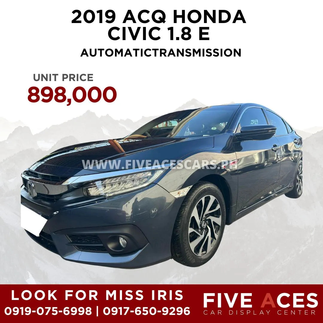 2019 ACQ HONDA CIVIC 1.8 E AUTOMATIC TRANSMISSION HONDA