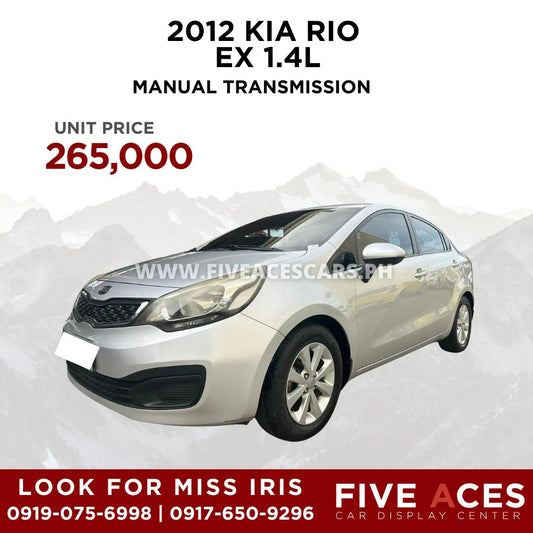 2012 KIA RIO EX 1.4L MANUAL TRANSMISSION KIA